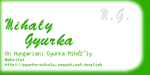 mihaly gyurka business card